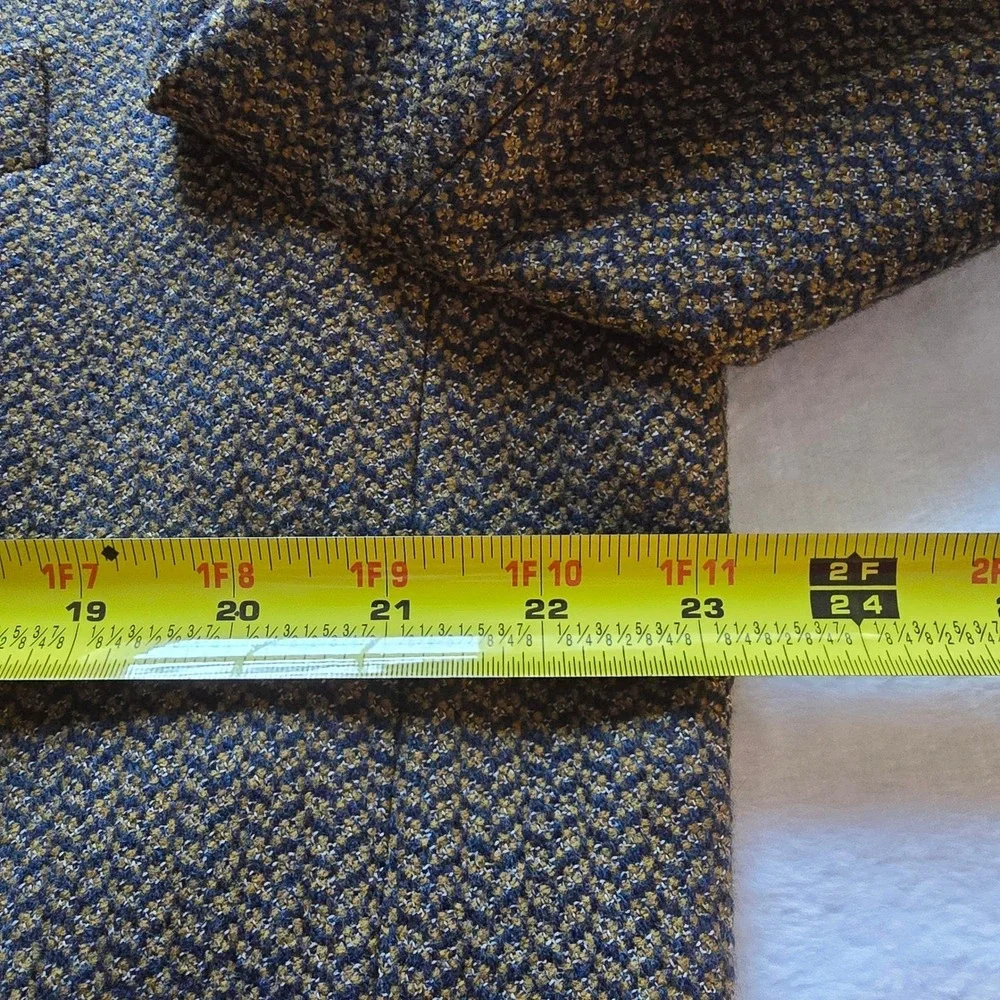 Bartolini Roma Mens Herringbone Italian Wool Sport Blazer Coat 3 Button Size 44R